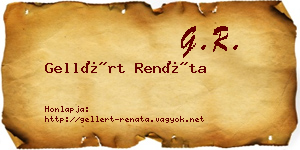 Gellért Renáta névjegykártya